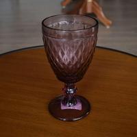 Taça Para água Vidro Bico De Abacaxi Lilás Lyor 325ml - 7