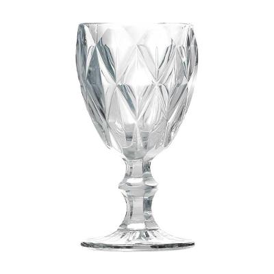 Taça De Vidro Para água Diamante Transparente Emcasatem 340ml