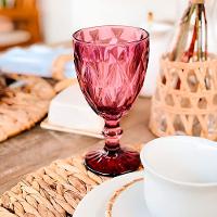 Taça De Acrílico Vermelha Diamond Diamante Festa Piscina Plástico 330ml Lyor - 6