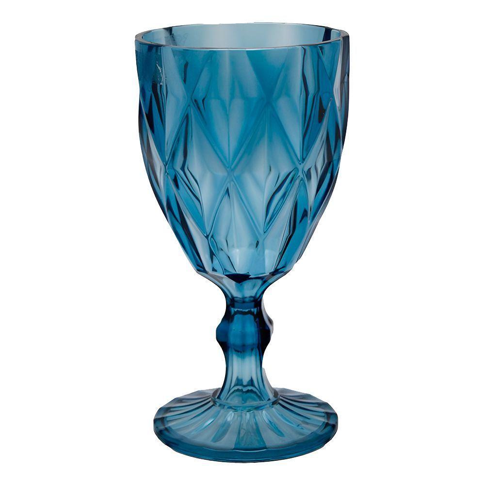 Taça De Acrílico Azul Diamond Diamante Festa Piscina Plástico 330ml Lyor - 1