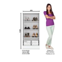 Armário Multiuso 2 Portas B14 Branco - Briz Móveis - 2