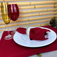 Conjunto C-4 Porta Guardanapo Natalino Listrado Branco E Dourado Natal 5x3cm Cromus - 3