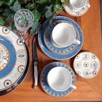 Xícara Chá Branca Cerâmica C- Pires Olho Grego Plus Alleanza - 2