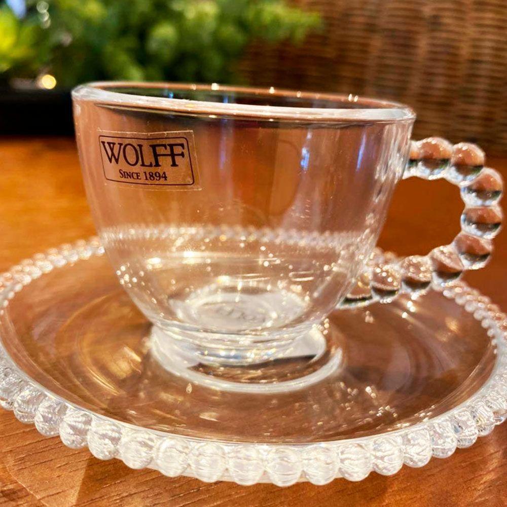 Jogo 4 Xícaras De Café Com Pires Cristal Pearl Wolff 90ml - 6