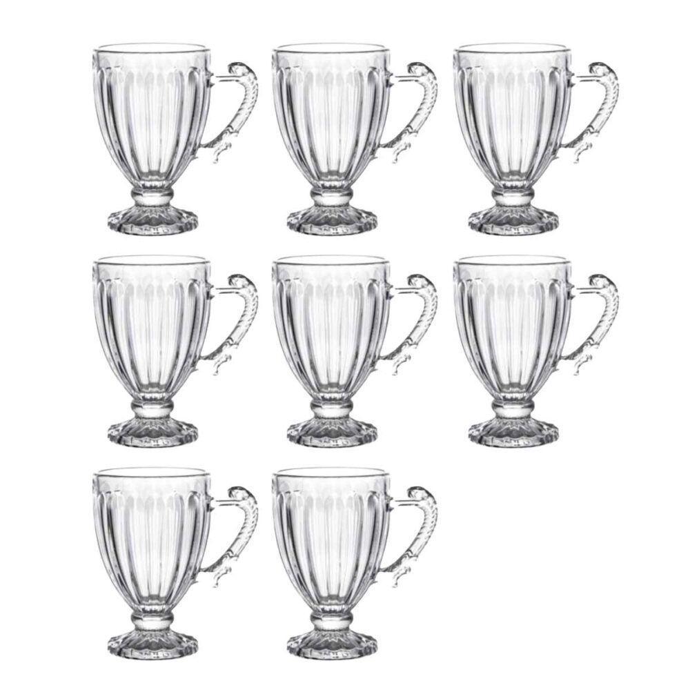 Jogo 8 Xícaras Para Café De Cristal Transparente Imperial 100ml Lyor - 6