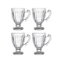 Jogo 4 Xícaras Para Café De Cristal Transparente Imperial 100ml Lyor - 1