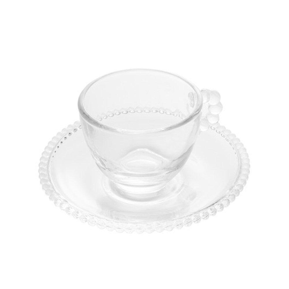 Jogo 6 Xícaras De Café De Com Pires Cristal Pearl Wolff Cor Transparente 90ml - 8