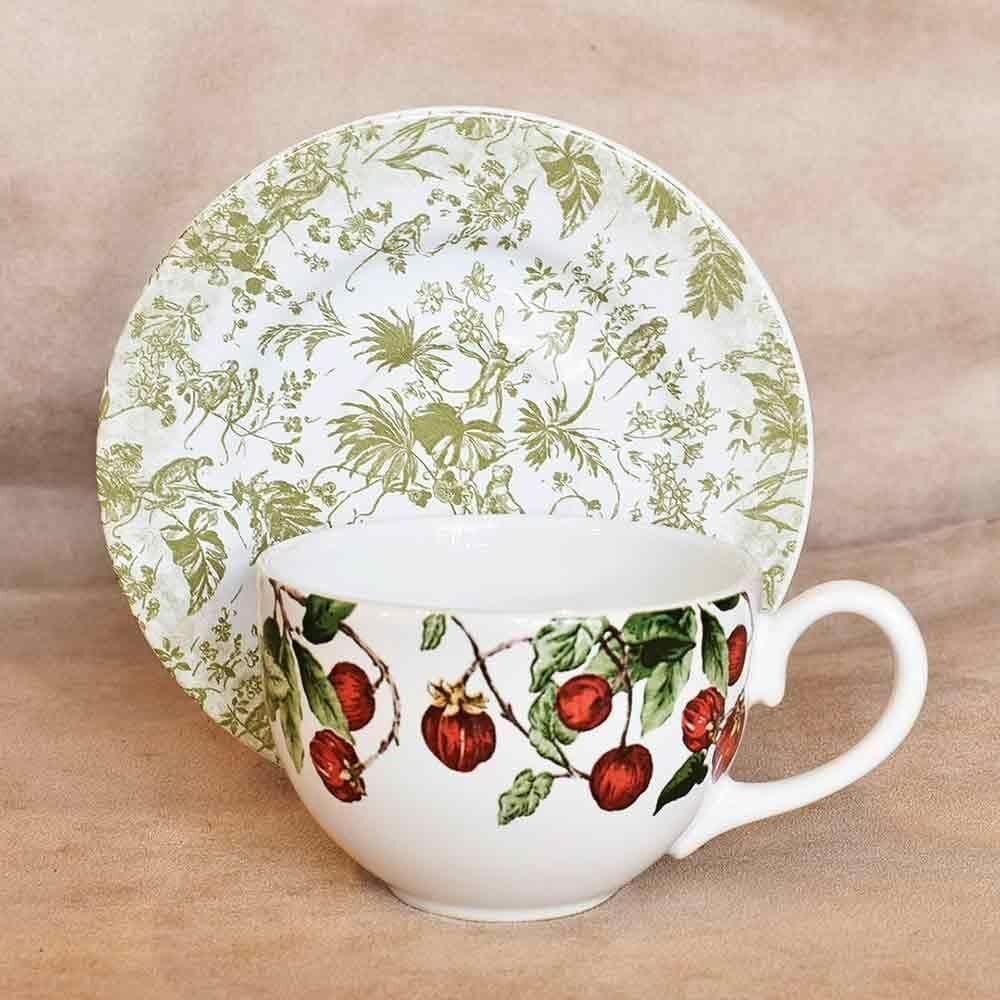 Xícara Café Com Pires Reto Jungle Cerâmica Scalla 100ml - 4