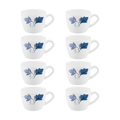 Kit 8 Xícaras De Chá Vidro Ageria Decorado Em Casa Tem 220ml