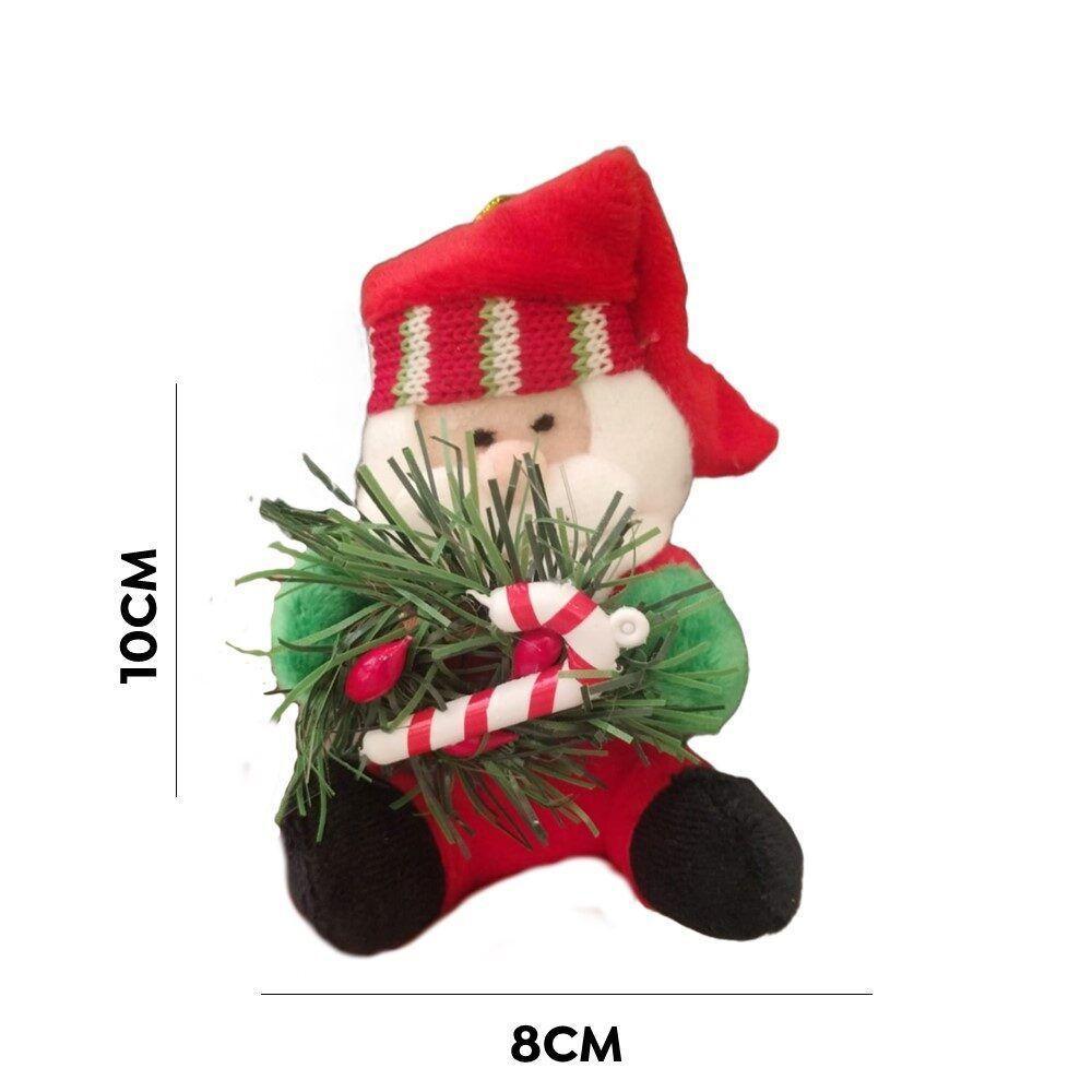 Pendente De Papai Noel Com Guirlanda E Bengala De Natal - 3