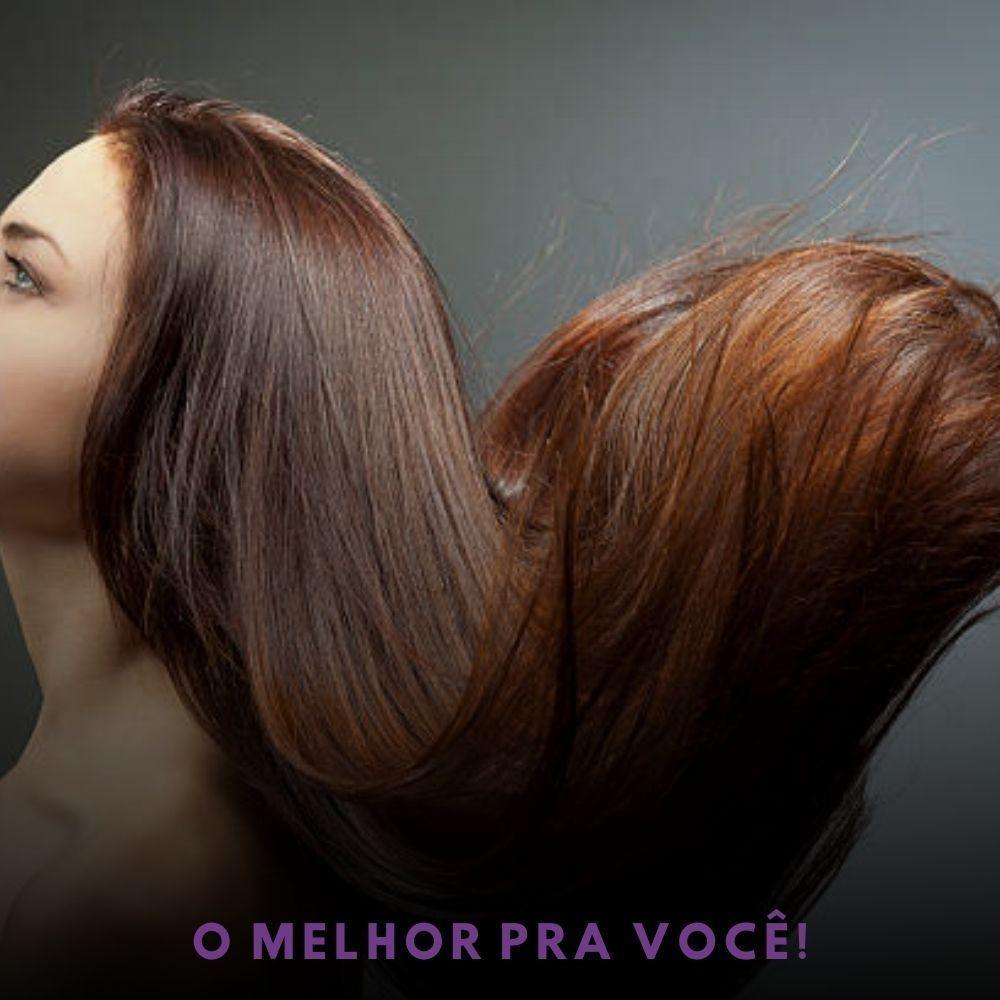 Escova De Cabelo Oval Midi Purple Pequena Roxa Base Almofadada Ricca - 3