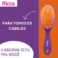 Escova De Cabelo Oval Midi Purple Pequena Roxa Base Almofadada Ricca - 5