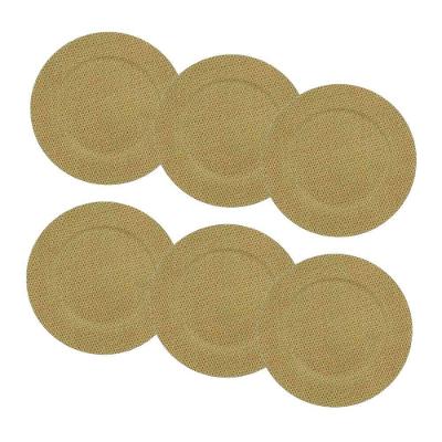 Jogo 6 Sousplats Mescla Bege De Plástico 33cm Wolff