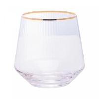 Copo Baixo De Vidro Com Fio De Ouro Lines 330ml Wolff - 1