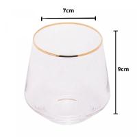 Copo Baixo De Vidro Com Fio De Ouro Lines 330ml Wolff - 6