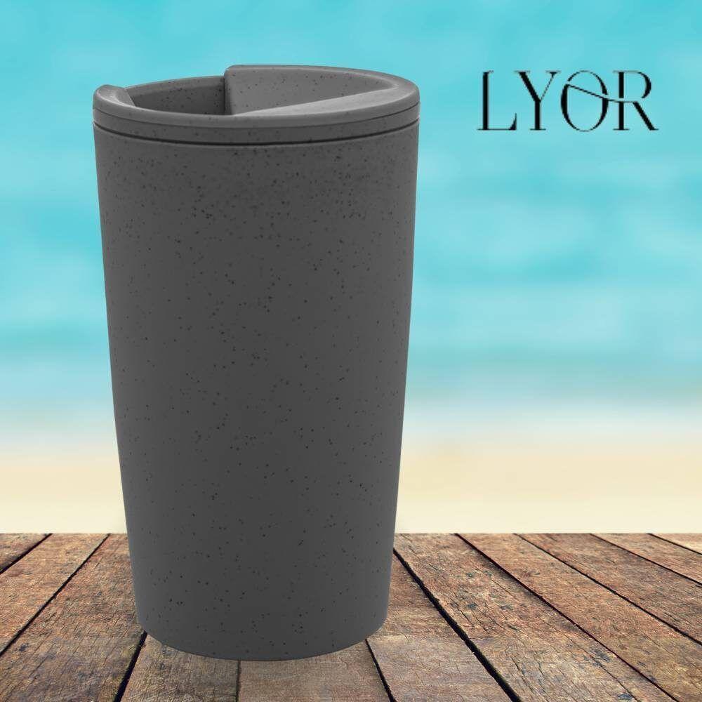 Copo Térmico De Bambu Com Parede Dupla E Tampa 500ml Lyor - 4