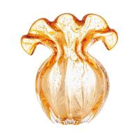 Vaso De Vidro Murano Italy Ambar Lyor 14x11x13,5cm - 6