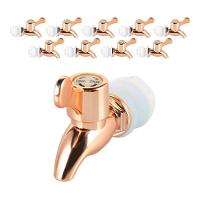 Kit 10 Torneiras Para Suqueira Dispenser Plástico Rosé Gold Luxo Filtro Com Vedação - 1