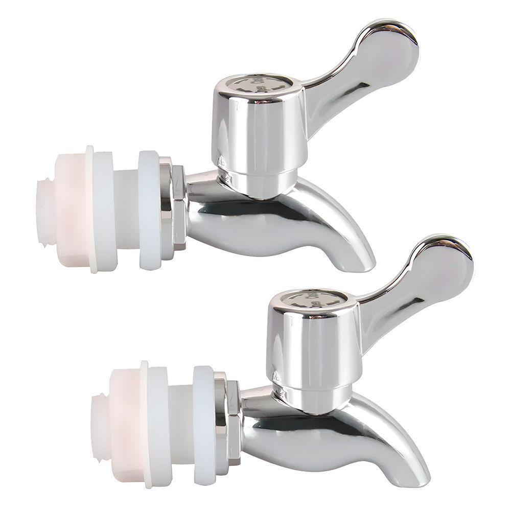 Kit 2 Torneiras Para Suqueira Dispenser Plástico Prata Luxo Filtro Com Vedação - 1