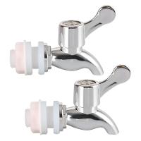 Kit 2 Torneiras Para Suqueira Dispenser Plástico Prata Luxo Filtro Com Vedação - 1