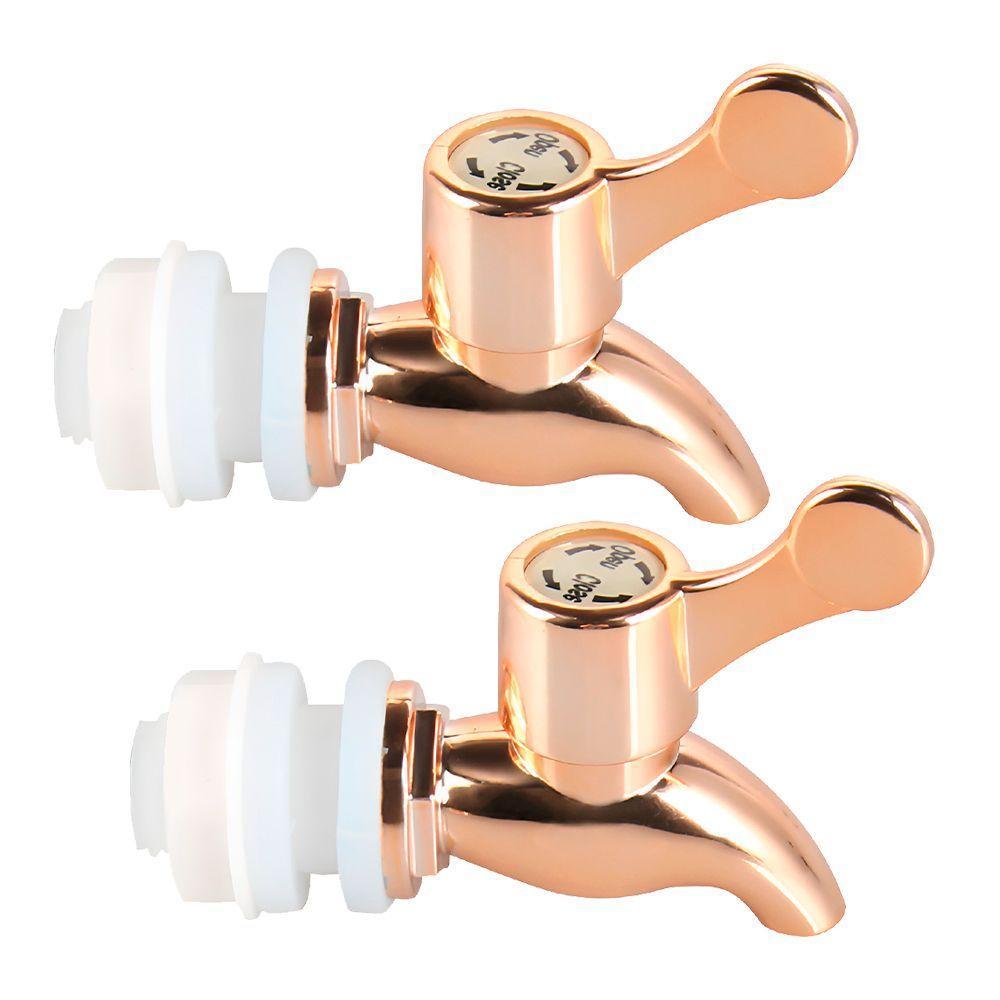 Kit 2 Torneiras Para Suqueira Dispenser Plástico Rosé Gold Luxo Filtro Com Vedação - 1