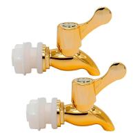 Kit 2 Torneiras Para Suqueira Dispenser Plástico Dourada Luxo Filtro Com Vedação - 1