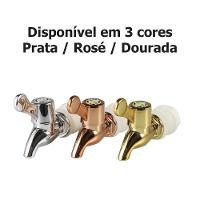 Torneira Para Suqueira Dispenser Plástico Dourada Prata Rosé Luxo Filtro Com Vedação cor dourado - 3