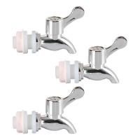Kit 3 Torneiras Para Suqueira Dispenser Plástico Prata Luxo Filtro Com Vedação - 1