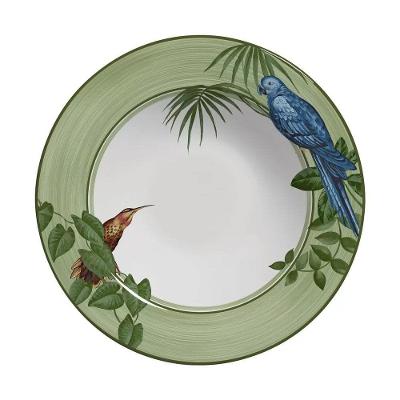 Prato Fundo Birds Plus Pássaros Cerâmica Alleanza 25cm