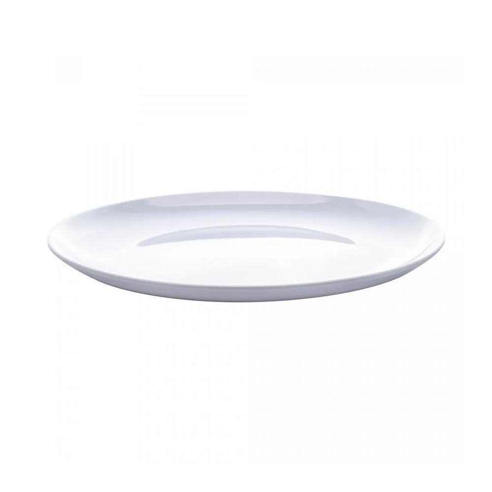 Prato Raso 25,5cm Milão Branco Plástico Melamina Lyor - 4