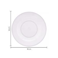 Prato Sobremesa Melamina Basic Branco Lyor 18cm