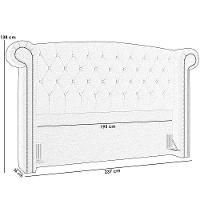 Cabeceira Cama Box King Com Tachas 195 Cm Sofia P05 Linho Creme - Lyam Decor - 3