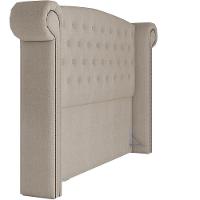 Cabeceira Cama Box King Com Tachas 195 Cm Sofia P05 Linho Creme - Lyam Decor