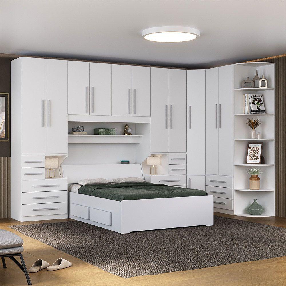 Dormitório Queen Size Sem Cama 1344s Branco - 6
