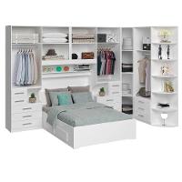 Dormitório Queen Size Sem Cama 1344s Branco - 5