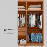 Guarda Roupa Casal 6 Portas Venice Com Pés Amendola Touch/off White - Demóbile