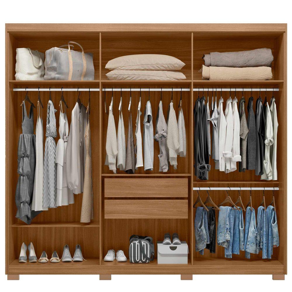 Guarda Roupa Casal 6 Portas 4 Gavetas Venice Com Pés Amendola Touch/off White - Demóbile - 6
