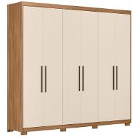 Guarda Roupa Casal 6 Portas 4 Gavetas Venice Com Pés Amendola Touch/off White - Demóbile - 1