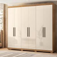 Guarda Roupa Casal 6 Portas 4 Gavetas Venice Com Pés Amendola Touch/off White - Demóbile - 8