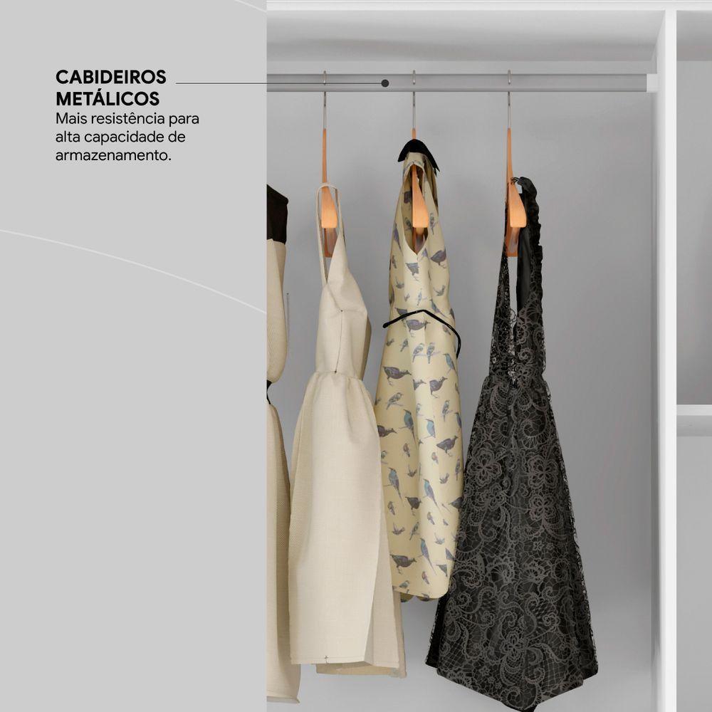 Guarda Roupa 6 Portas E 2 Gavetas Verso Branco - Demóbile - 5