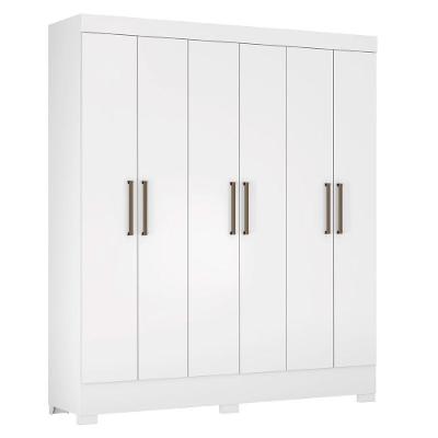 Guarda Roupa 6 Portas E 2 Gavetas Verso Branco - Demóbile