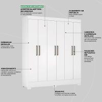 Guarda Roupa 6 Portas E 2 Gavetas Verso Branco - Demóbile - 10