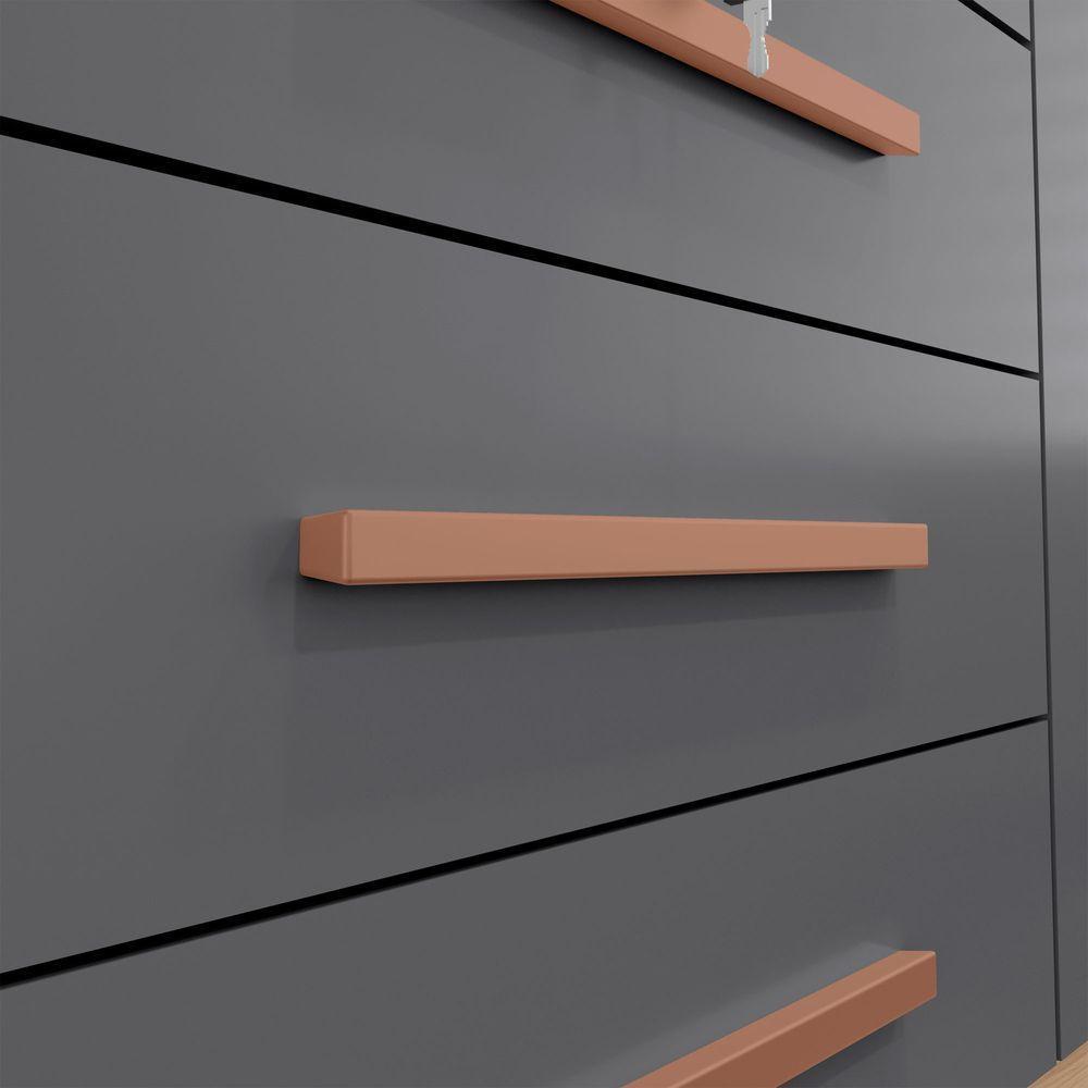 Guarda Roupa Casal 6 Portas E 6 Gavetas Londres Carvalho Americano/grafite - Incorplac - 2