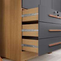 Guarda Roupa Casal 6 Portas E 6 Gavetas Londres Carvalho Americano/grafite - Incorplac - 9