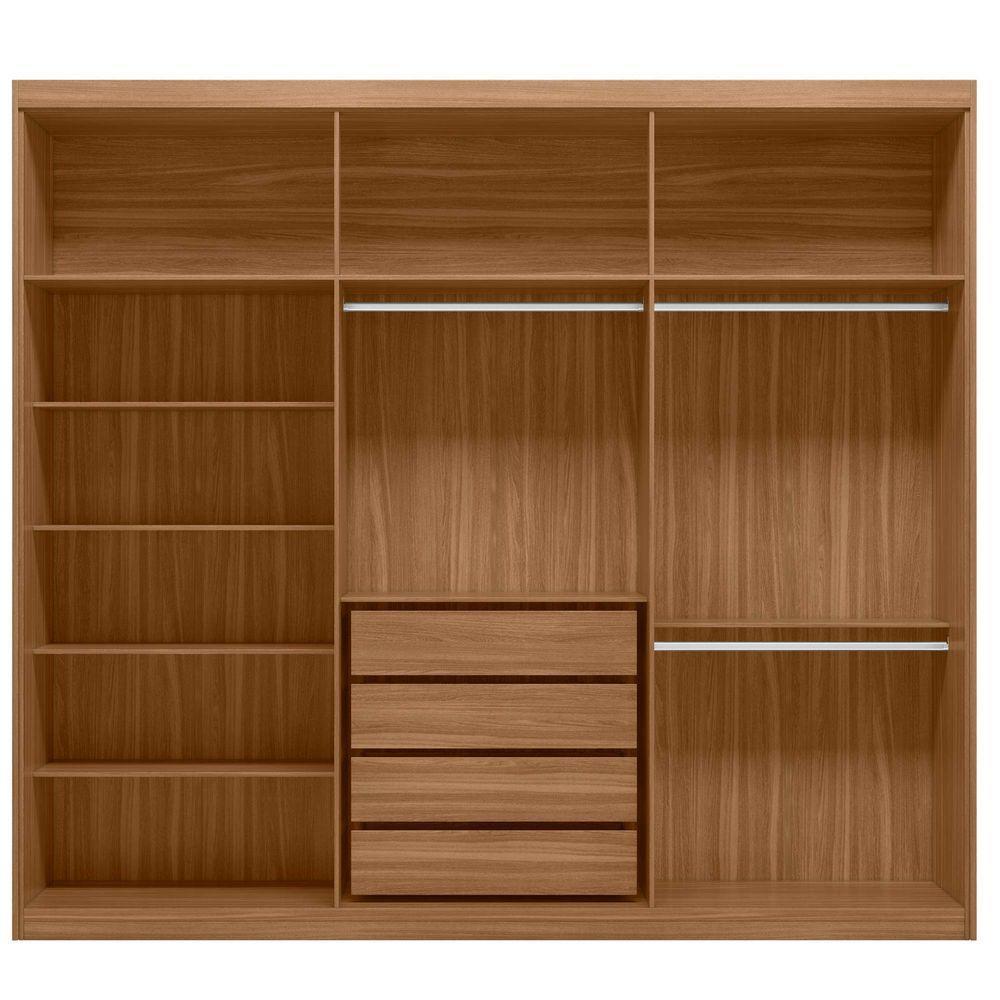 Guarda Roupa Casal 6 Portas 4 Gavetas 4 Prateleiras Venice Amendola Touch/off White - Demóbile - 7