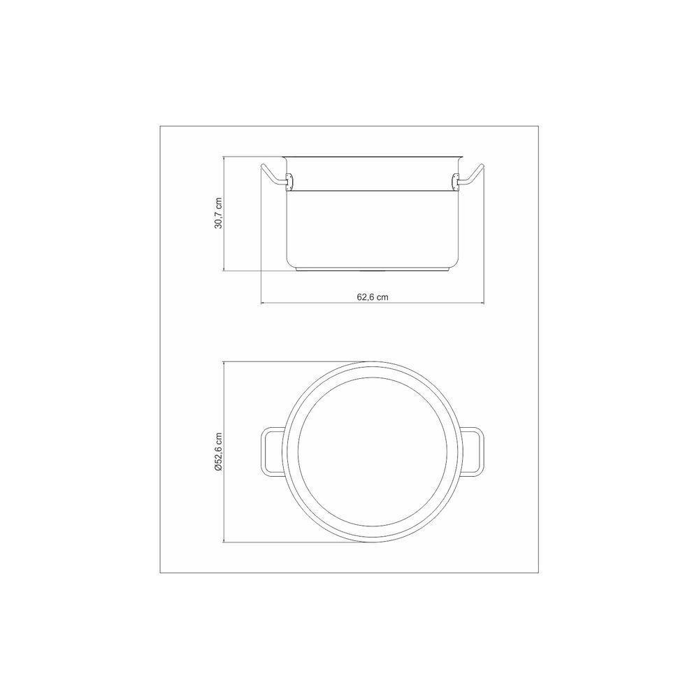 Caldeirão Tramontina Professional Em Aço Inox Com Fundo Triplo Sem Tampa 50 Cm 58 L - 6