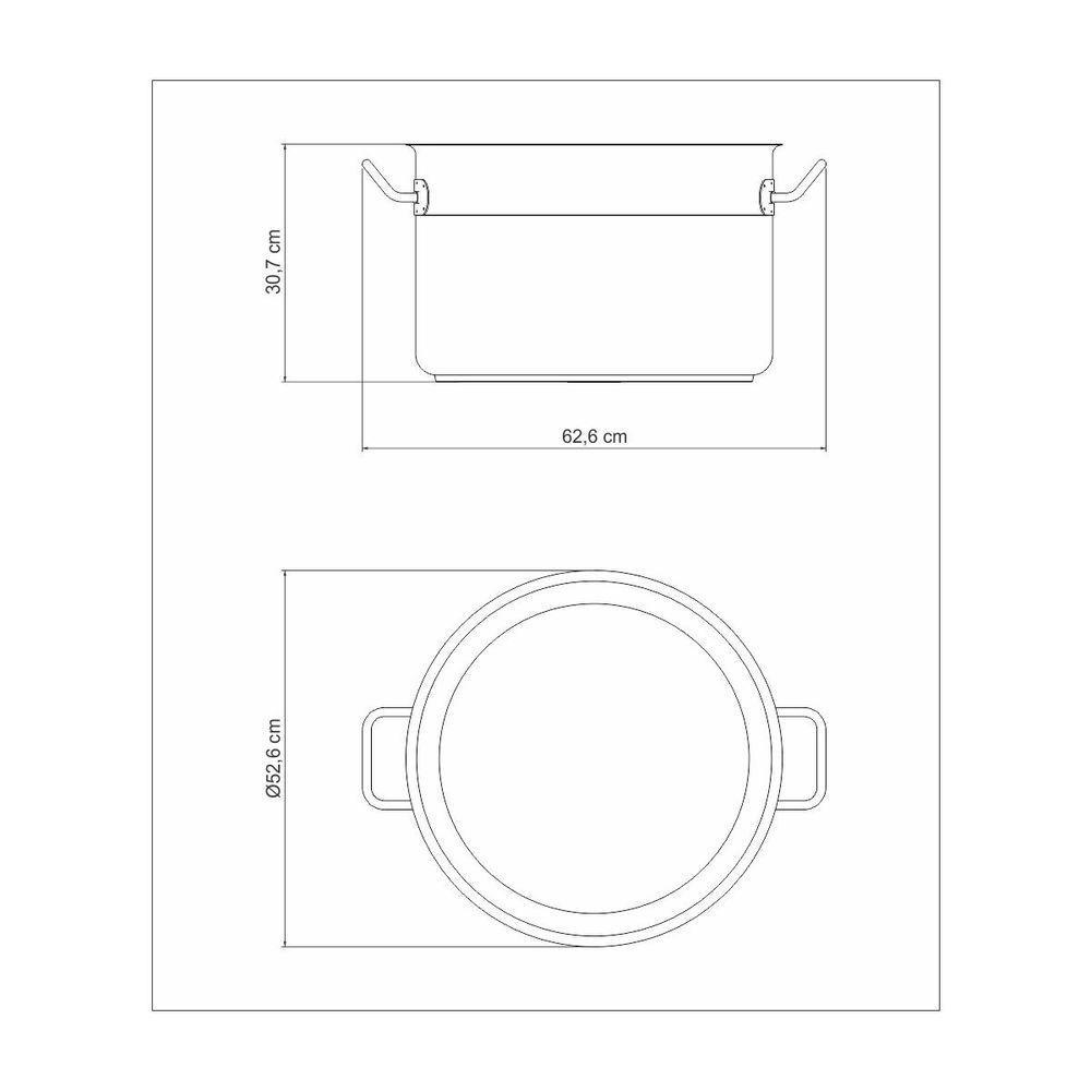 Caldeirão Tramontina Professional Em Aço Inox Com Fundo Triplo Sem Tampa 50 Cm 58 L - 9