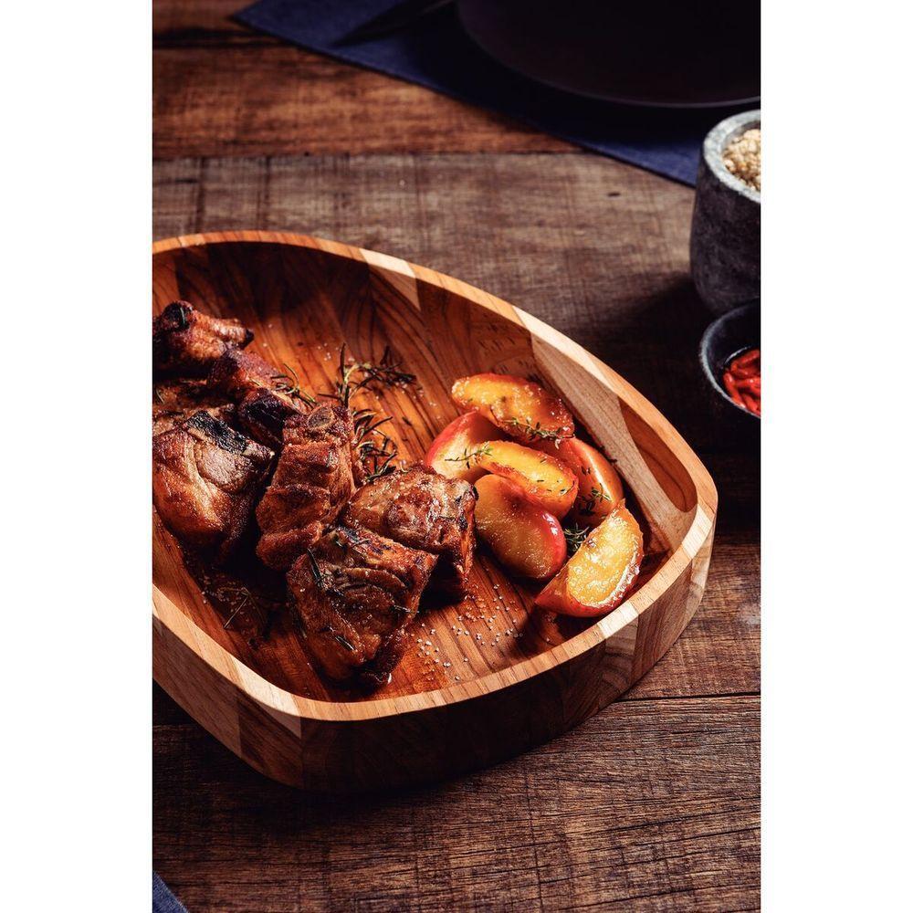 Gamela Organica Churrasco Tramontina Em Madeira Teca Fsc Com Acabamento Em óleo Mineral 37x29,8 Cm - 7