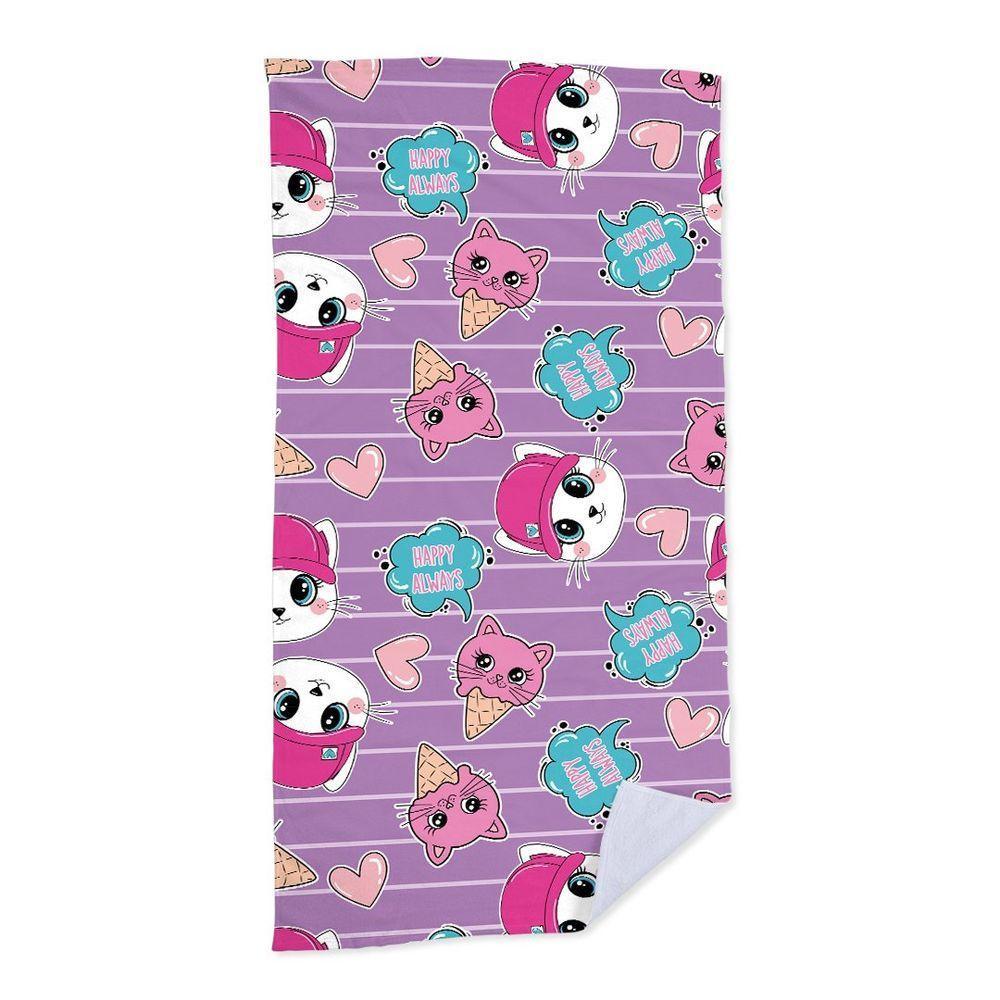 Toalha De Praia Gatos Sempre Felizes - 1
