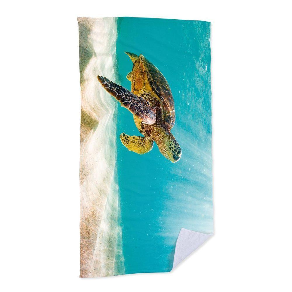 Toalha De Praia Closeup Tartaruga - 1